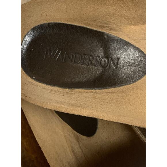 JW Anderson White Leather Gold Chain Slide Sandals Size 40 or US Size 9 - Picture 5 of 10